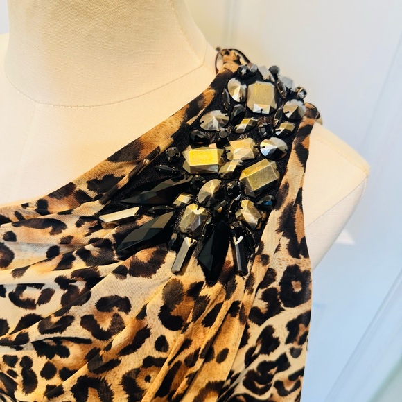 Cache Leopard Print One-Shoulder Dress - Picture 6 of 14